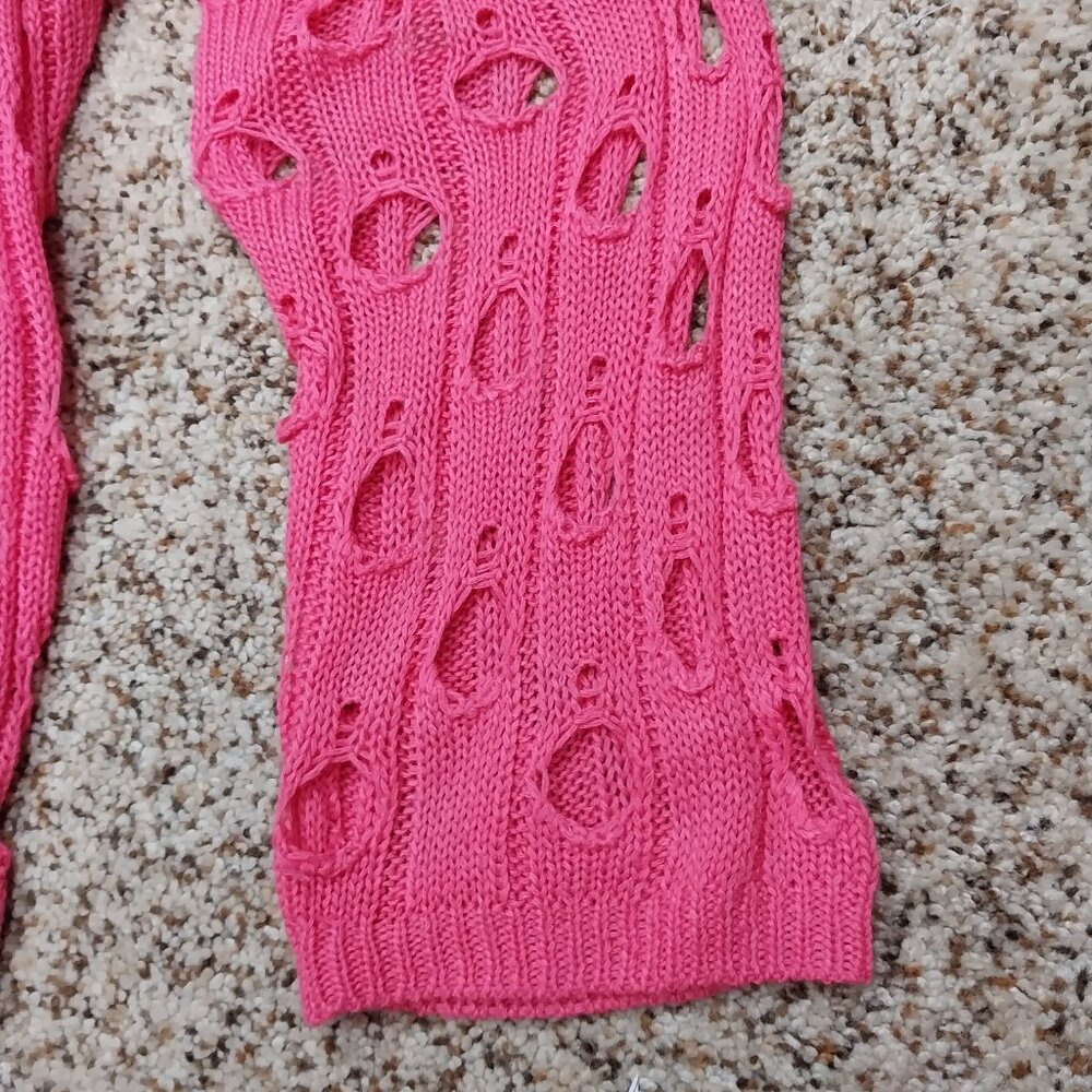 3615 Size Small Oversize BiBi Pink Long Sleeve Sweater. NWT. - Picture 2 of 6
